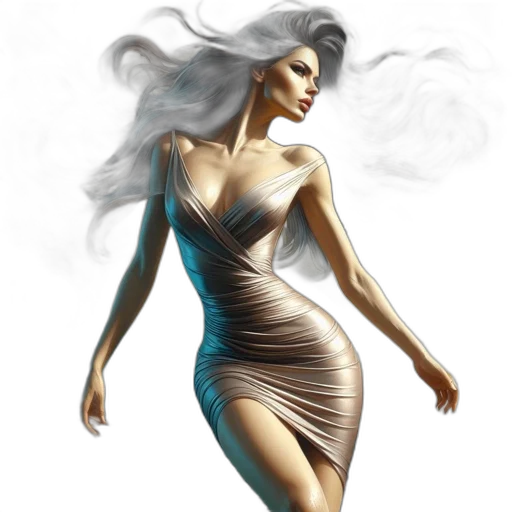 dress, jewelry, fantasy art, concept art, photorealistic, 3d render, fire, underwater transparent PNG cut-out