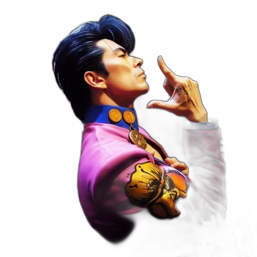 staff, face, jacket, concept art, photorealistic, fantasy art, 3d render, colorful transparent PNG cut-out