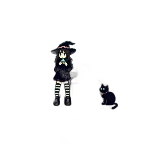 hat, staff, creature, animal, pixel art, concept art, 3d render, fantasy art transparent PNG cut-out