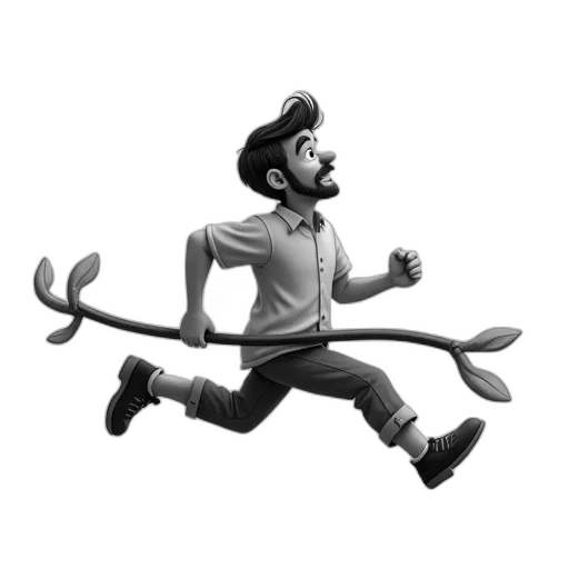 staff, creature, 3d render, concept art transparent PNG cut-out