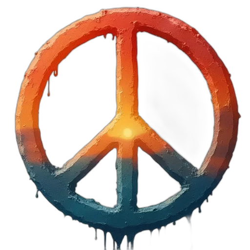 weapon, concept art, pixel art, watercolor, colorful, peace, symbol, clipart transparent PNG cut-out
