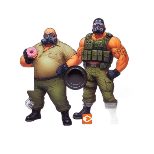 weapon, mask, jacket, food, concept art, pixel art, 3d render, fantasy art transparent PNG cut-out