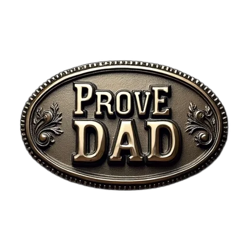 oval, belt, buckle, text, proud, navy, dad transparent PNG cut-out