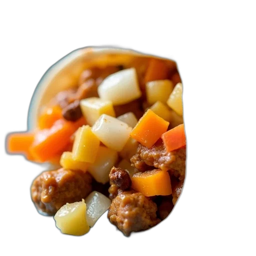 food, crown, face, animal, 3d render, photorealistic, close-up, image transparent PNG cut-out
