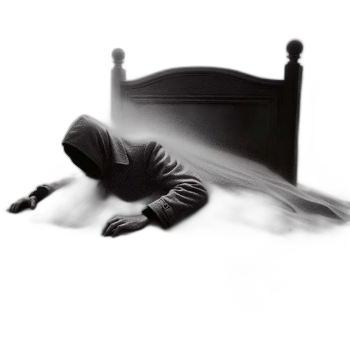 furniture, mask, creature, face, concept art, photorealistic, 3d render, monochromatic transparent PNG cut-out