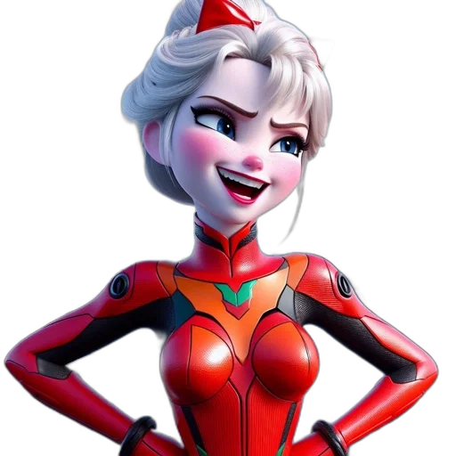 robot, face, dress, 3d render, concept art, cartoon, comic book art, animated transparent PNG cut-out