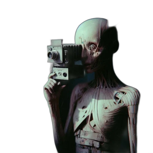 robot, mask, weapon, staff, concept art, cyberpunk, 3d render, photorealistic transparent PNG cut-out