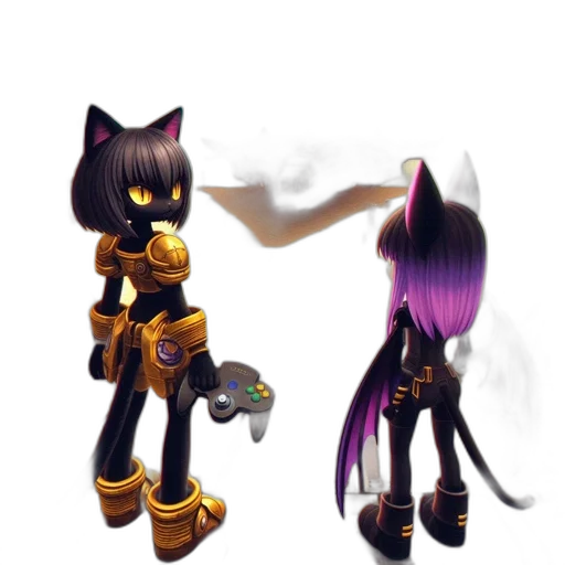 staff, robot, concept art, pixel art, fantasy art, cyberpunk, fire, outer space transparent PNG cut-out