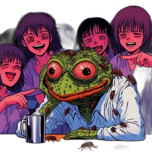 mask, creature, face, vaporwave, concept art, anime, pixel art, fire transparent PNG cut-out