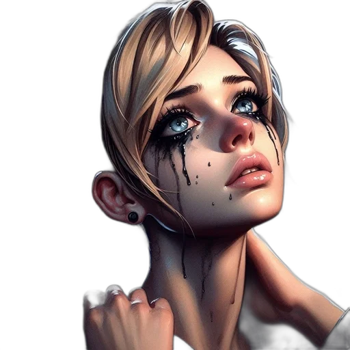 face, photorealistic, concept art, fantasy art, comic book art, dark, close-up, portrait transparent PNG cut-out