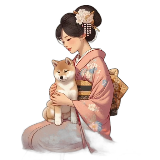 staff, animal, pixel art, fantasy art, anime, concept art, monochrome, pastel transparent PNG cut-out