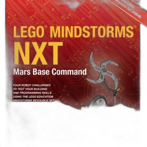 book, cover, red, background, featuring, title, lego, mindstorms transparent PNG cut-out
