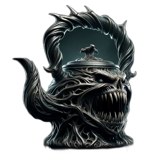 creature, dragon, mask, crown, concept art, fantasy art, comic book art, 3d render transparent PNG cut-out