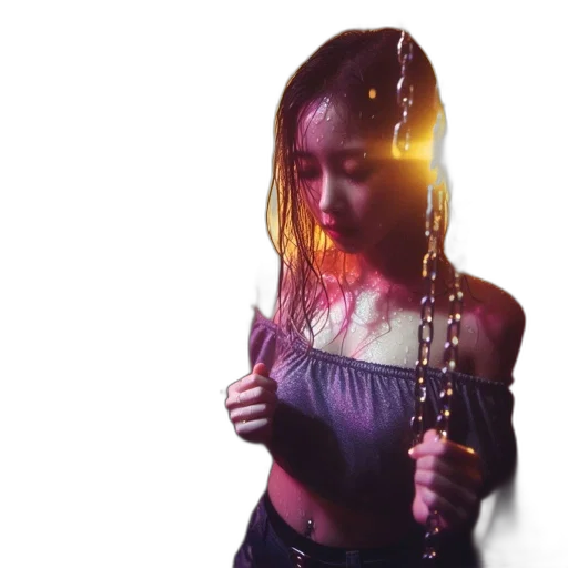 jewelry, cyberpunk, photorealistic, concept art, 3d render, neon lights, dark, group transparent PNG cut-out