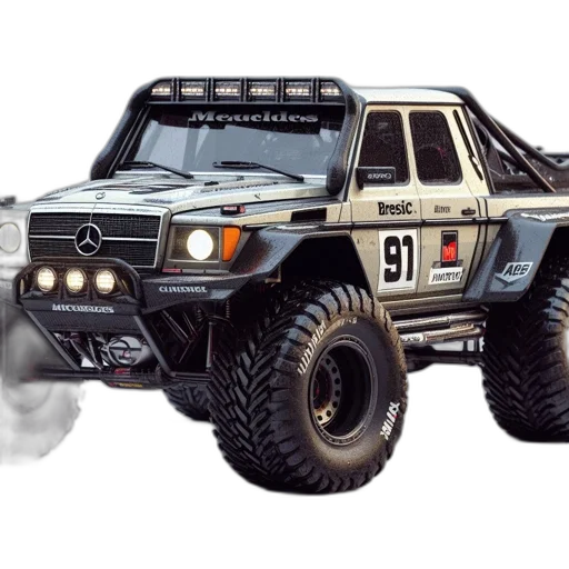 car, concept art, photorealistic, 3d render, fantasy art, custom-built, off-road, mercedes-benz transparent PNG cut-out