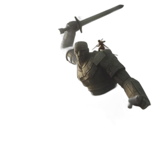 weapon, sword, dragon, staff, concept art, 3d render, earth tones, imposing transparent PNG cut-out