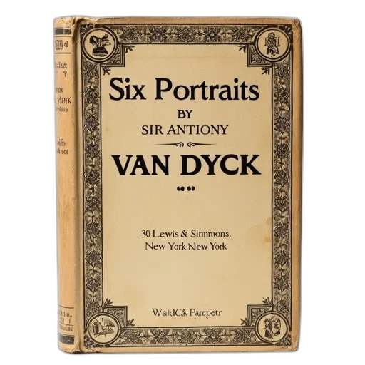 vintage, book, cover, titled, six, portraits, van, dyck transparent PNG cut-out