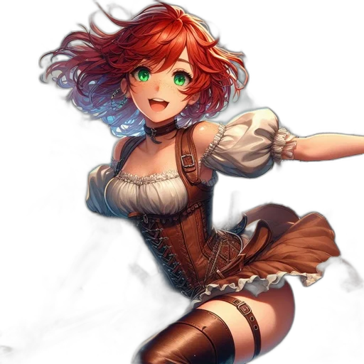 dress, staff, weapon, face, fantasy art, anime, concept art, watercolor transparent PNG cut-out