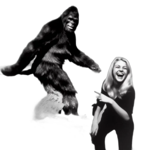 animal, creature, concept art, photorealistic, black, white, photo, features transparent PNG cut-out