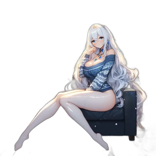 dress, furniture, robot, creature, pixel art, concept art, anime, fantasy art transparent PNG cut-out