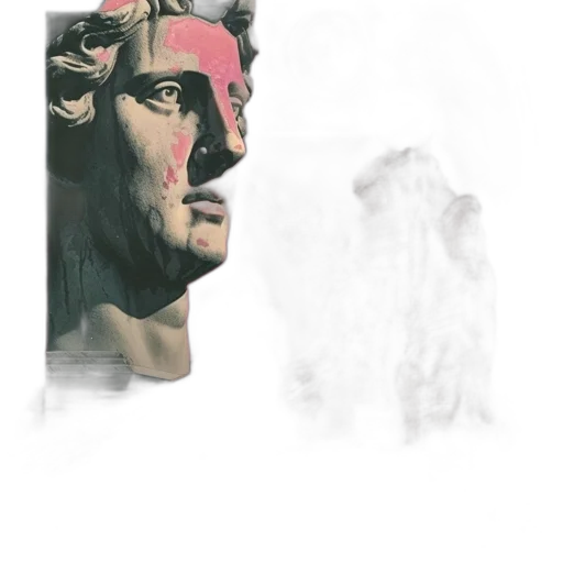 mask, face, crown, jacket, photorealistic, concept art, 3d render, vaporwave transparent PNG cut-out