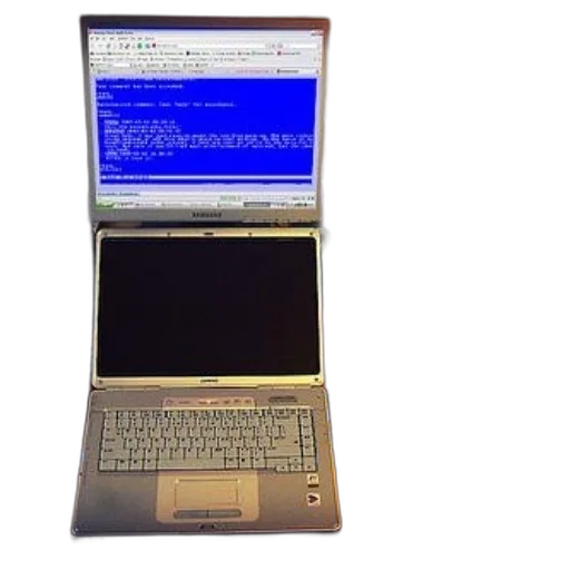 staff, weapon, cyberpunk, vaporwave, desk, two, laptops, printer transparent PNG cut-out