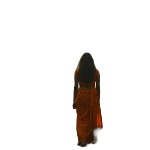 dress, staff, creature, hair, 3d render, concept art, pixel art, fantasy art transparent PNG cut-out