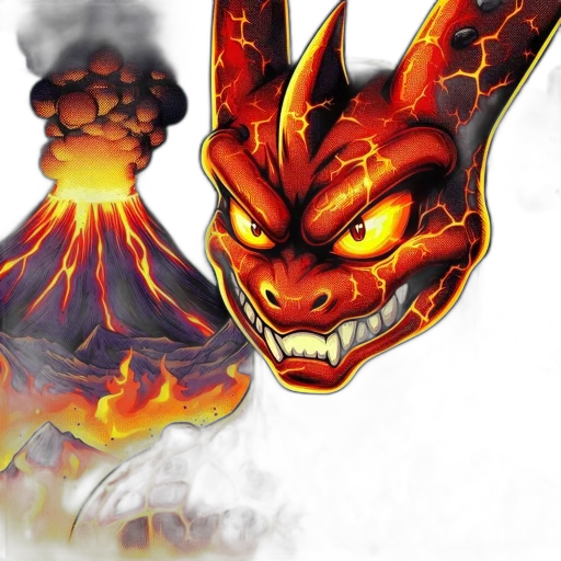 dragon, mask, concept art, fantasy art, 3d render, comic book art, fire, menacing transparent PNG cut-out
