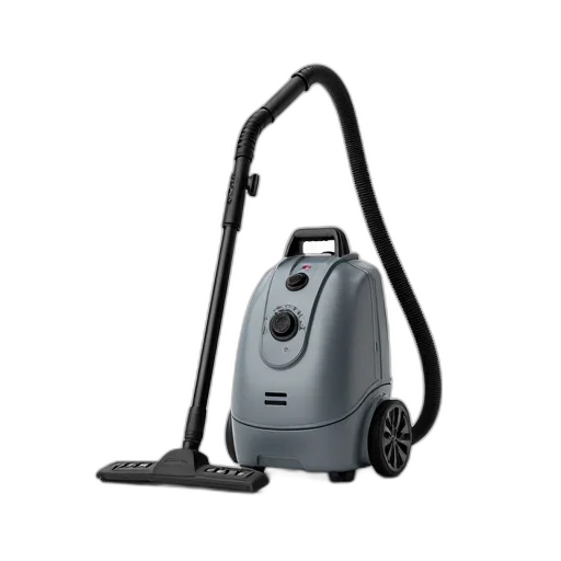 robot, staff, gray, steam, cleaner, long, hose, black transparent PNG cut-out