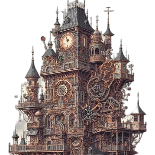 building, furniture, crown, jewelry, concept art, fantasy art, 3d render, pixel art transparent PNG cut-out
