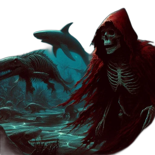 creature, mask, animal, concept art, fantasy art, comic book art, photorealistic, underwater transparent PNG cut-out