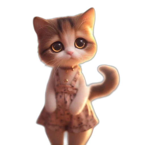 dress, animal, staff, jewelry, 3d render, concept art, fantasy art, photorealistic transparent PNG cut-out