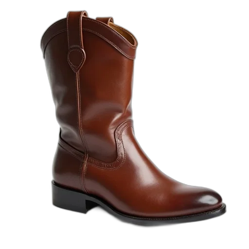 shoes, close-up, brown, leather, boot, smooth, surface, pointed transparent PNG cut-out