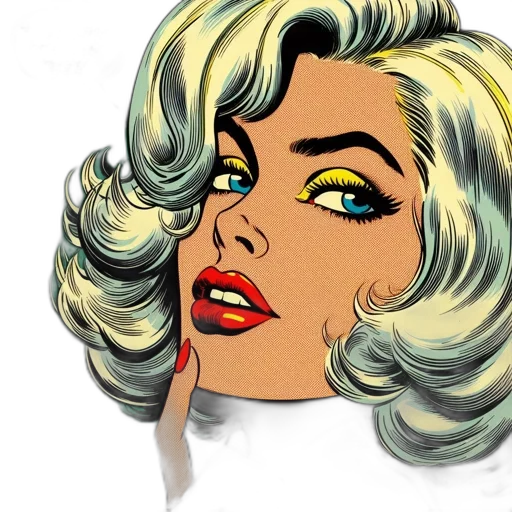 face, comic book art, cartoon, photorealistic, concept art, vintage-style, comic, book transparent PNG cut-out