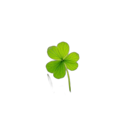 flower, crown, jewelry, staff, 3d render, green, clover, sitting transparent PNG cut-out