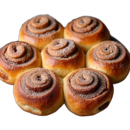 food, photorealistic, 3d render, tray, freshly, baked, cinnamon, rolls transparent PNG cut-out