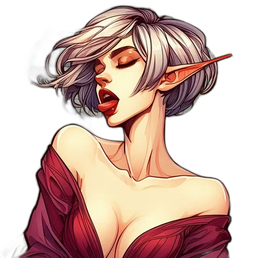 staff, face, fantasy art, concept art, watercolor, pixel art, red, dark transparent PNG cut-out