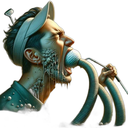 face, creature, mask, staff, concept art, cyberpunk, fantasy art, 3d render transparent PNG cut-out