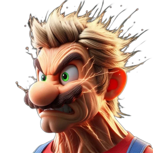 hair, face, mask, creature, 3d render, concept art, photorealistic, cartoon transparent PNG cut-out