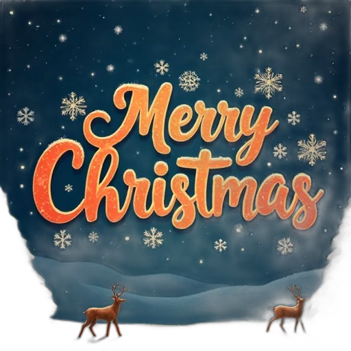 merry, christmas, font transparent PNG cut-out