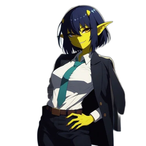 staff, mask, jacket, creature, concept art, pixel art, anime, fantasy art transparent PNG cut-out