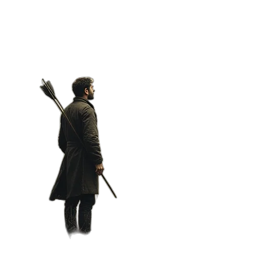 sword, weapon, staff, jacket transparent PNG cut-out