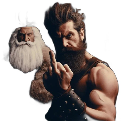 hair, concept art, fantasy art, pixel art, photorealistic, two, men, portrayed transparent PNG cut-out
