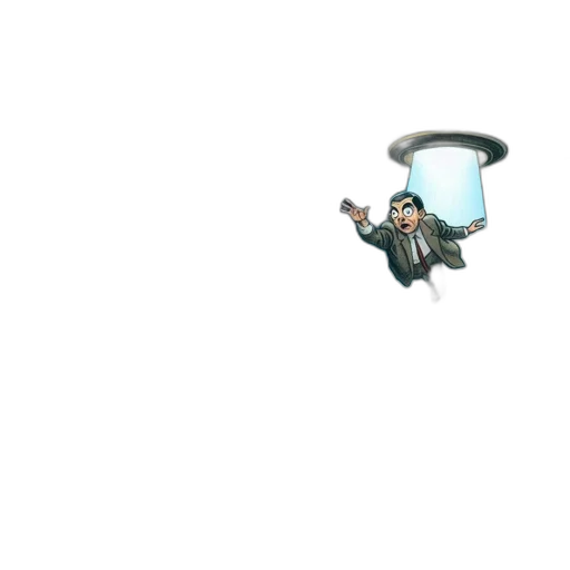 umbrella, robot, creature, staff, pixel art, 3d render, concept art, comic book art transparent PNG cut-out