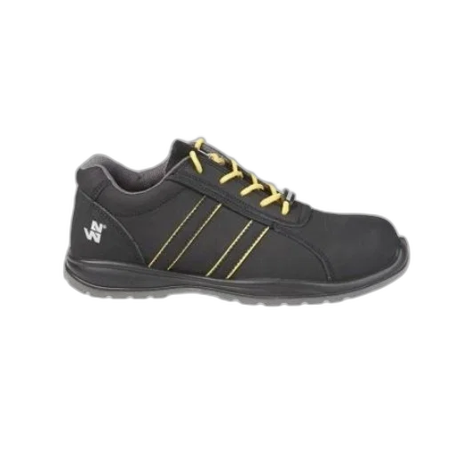 shoes, black, yellow, athletic, shoe, brand, name, side transparent PNG cut-out