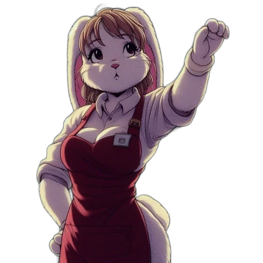 dress, staff, robot, animal, anime, cartoon, pixel art, concept art transparent PNG cut-out