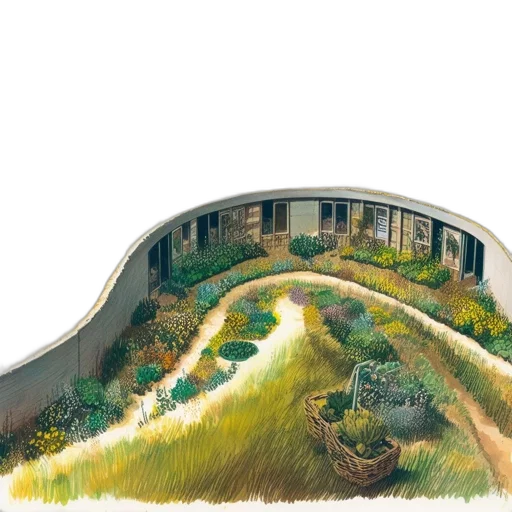 building, hair, crown, concept art, 3d render, photorealistic, watercolor, fog transparent PNG cut-out