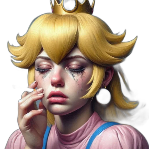 crown, face, mask, concept art, watercolor, anime, fantasy art, pastel transparent PNG cut-out