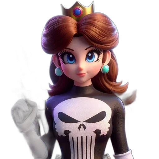 crown, robot, 3d render, concept art, cartoon, comic book art, animated, woman transparent PNG cut-out