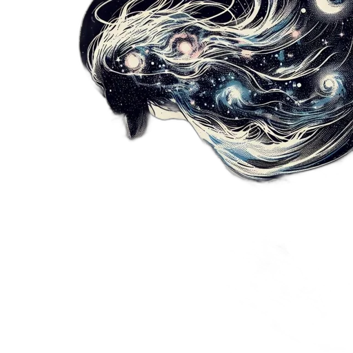 hair, mask, face, creature, fantasy art, comic book art, watercolor, concept art transparent PNG cut-out